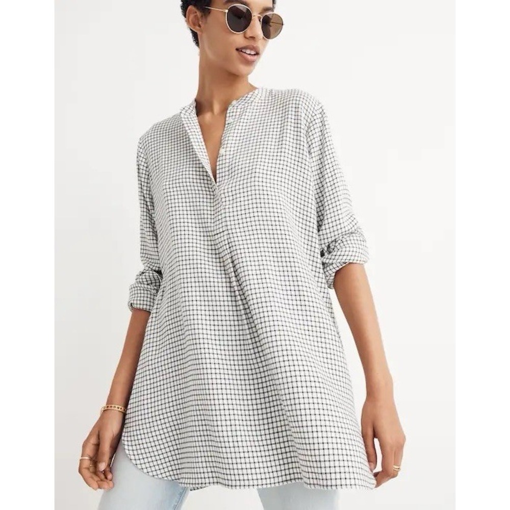 Madewell Wellspring Tunic Popover Shirt Stripe Women's Size XXL Oversized Boho